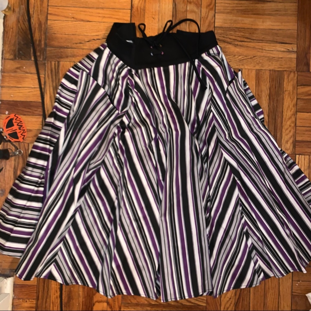 Pinup Girl Striped Skirt